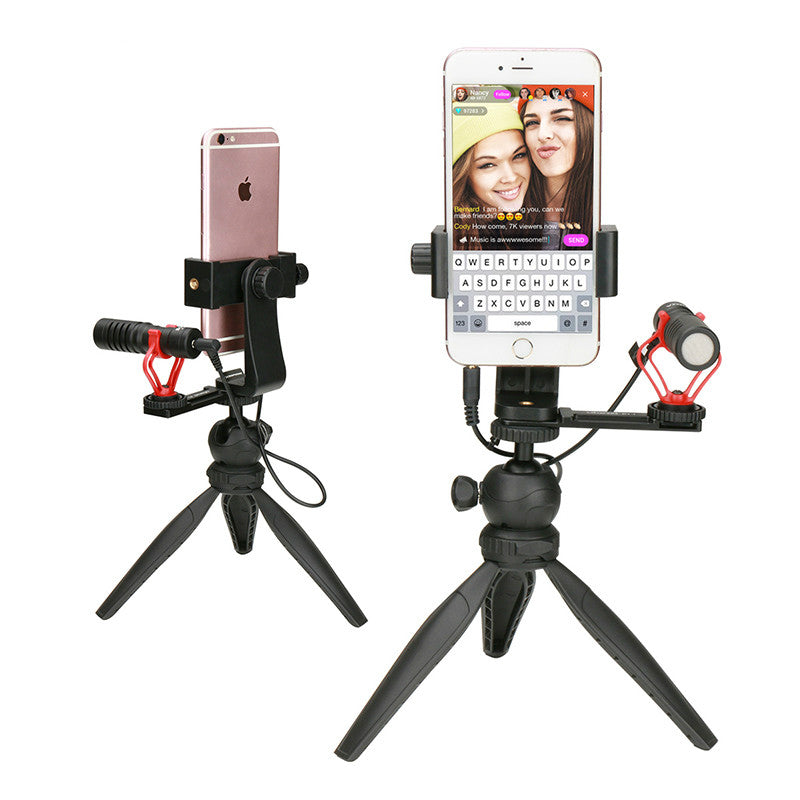 Zorrlla Phone Video Holder Tripod Flexible Vertical Bracket Mount Hot Shoe Desk Stand for iPhone Youtube Live Streaming Vlogging - zorrlla