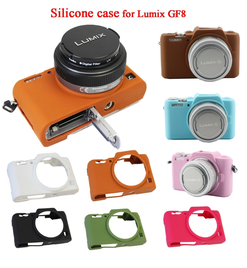 Nice Soft Silicone Camera Case for Panasonic Lumix DMC-GF8 GF7 Protective Rubber Body Cover Case Skin Camera case bag - zorrlla