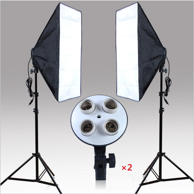 20" X 28" Softbox Photography Light Kit Photo Video Equipment Soft Studio Continuous Lighting Kit(Does Not Contain Bulbs) - zorrlla