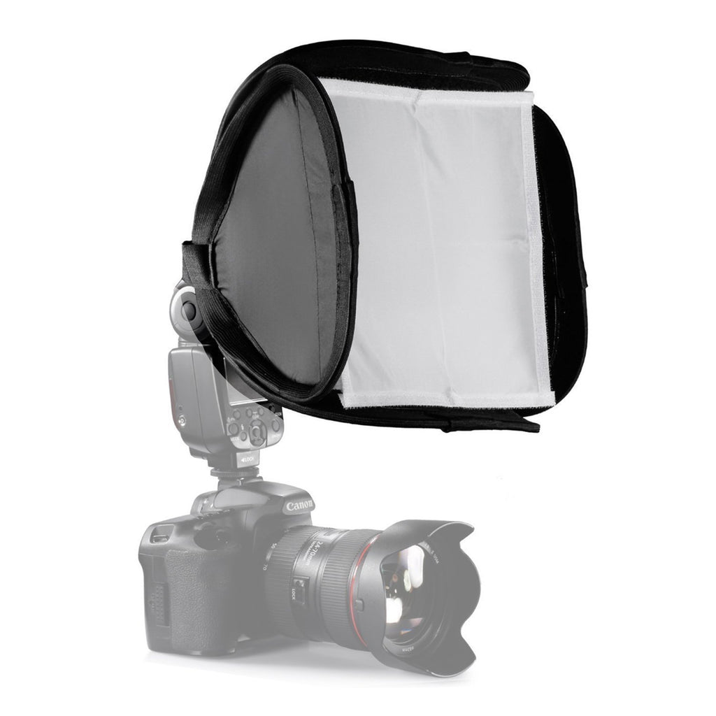 23cmx23cm Universal Portable Camera Flash Softbox Diffuser 580EX 430EX 600EX - zorrlla