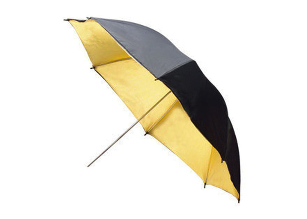 33"83cm Photo Studio Flash Light Reflector Reflective Black Gold Golden Umbrella - zorrlla