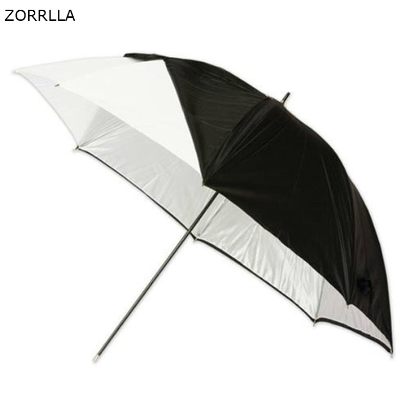 33-Inch Optical White Satin with Removable Black Cover Umbrella - zorrlla