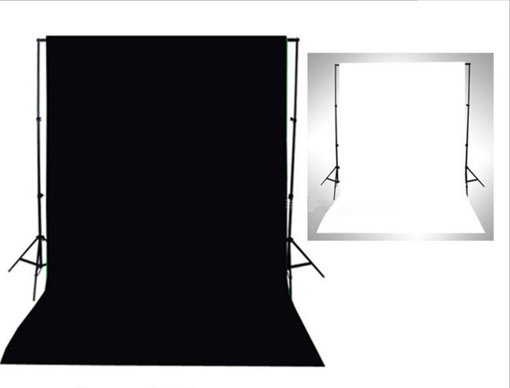 6.56x6.56ft / 2x2m Black with White Photography Backdrop Background Screen Photo Studio Non Woven Fabric Cloth - zorrlla
