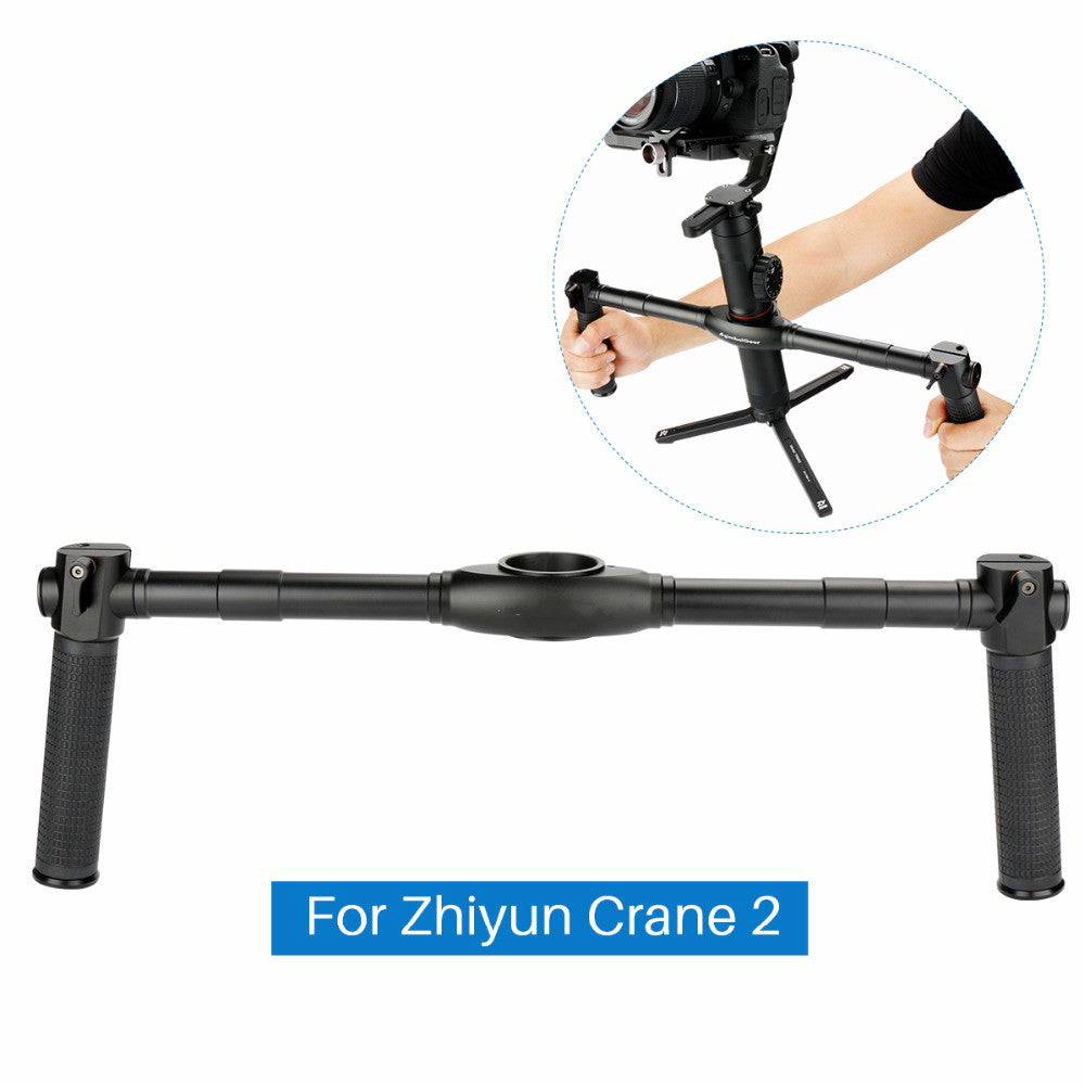 DH02 Dual Handle Grip for Zhiyun Crane 2 Dual Handheld Extended Handle handgrips for Zhiyun Crane 2 3-Axis Gimbal Stabilizer - zorrlla