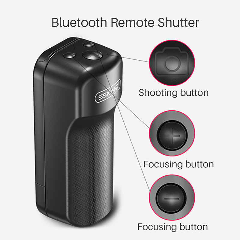 Adjustable Zoom Portable Bluetooth Selfie Booster Hand Grip Selfie Video Tripod Mount for iPhone Samsung Huawei Xiaomi Filmmaker - zorrlla