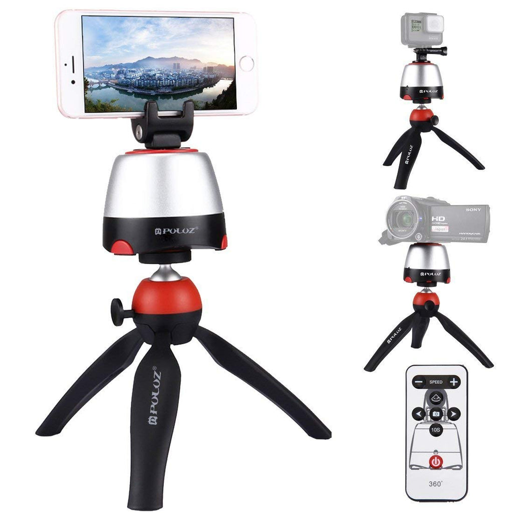 Electronic Tripod 360 Degree Rotating Panoramic Tripod Head With Remote Controller For phone Smartphone DSLR Cameras - zorrlla