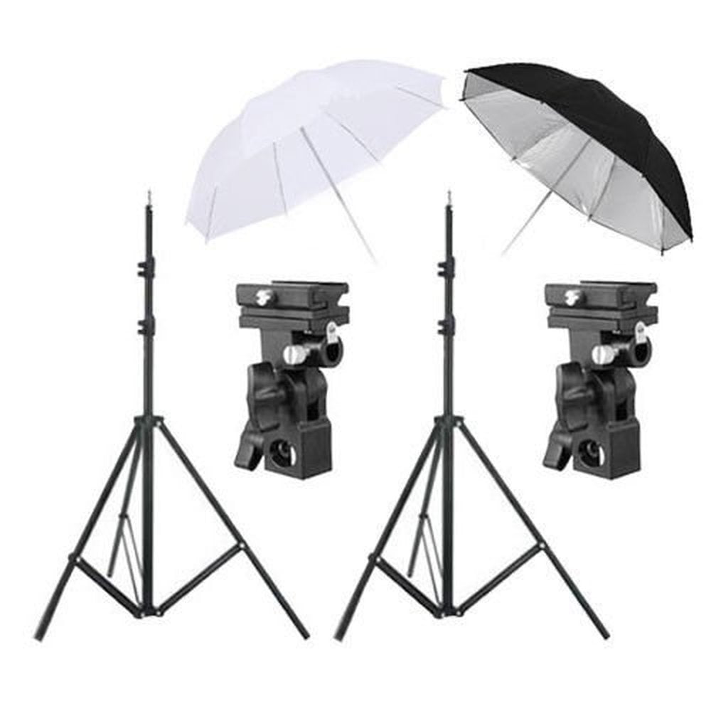 Fotografie Studio Flash Speedlite Regenschirm Beleuchtung Light Stand Halterung + 2 B Set - zorrlla