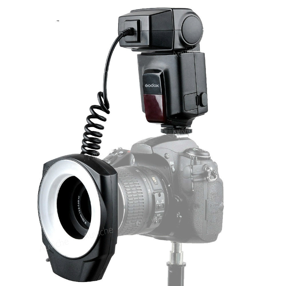 Zorrlla ML-150 Macro Ring Flash Speedlite Guide Number 10 with 6 Lens Adapter Rings for Canon Nikon Pentax Olympus DSLR cameras - zorrlla