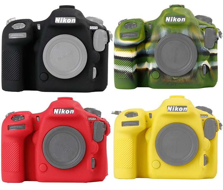 High Quality Soft Silicone Rubber Camera Protective Body Case Skin For Nikon D500 DSLR Camera Bag protector cover - zorrlla