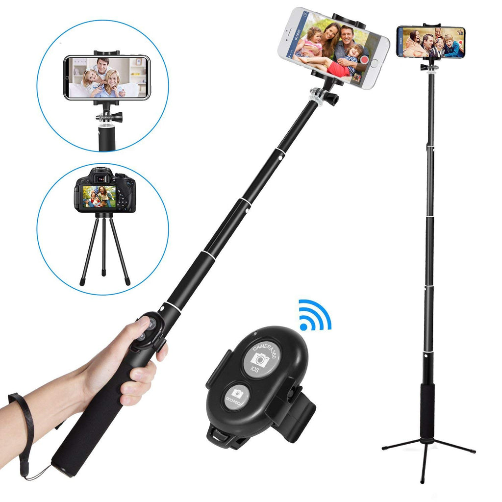 Phone Tripod Selfie Stick For iPhone Android For Samsung Xiaomi Huawei Remote Handheld Bluetooth Foldable Selfie stick - zorrlla