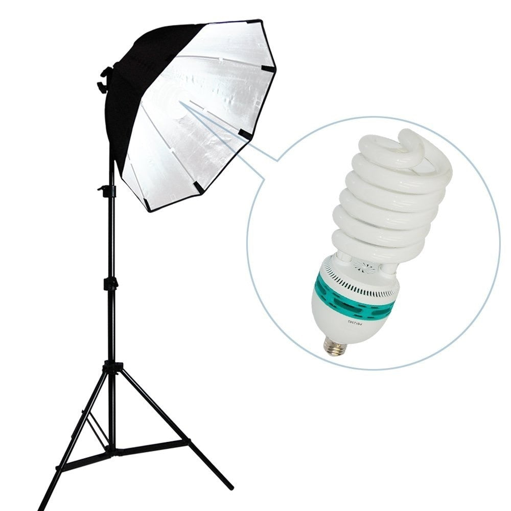 Photography Video Studio Continuous Softbox Lighting Light Kit with Photo 125W Bulb - zorrlla