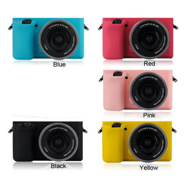Soft Silicone Protective body Skin Case Bag Cover for Sony alpha A6000 16-50mm lens camera, 1PCS, 6 colors for choose - zorrlla
