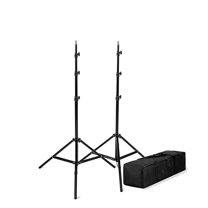 StudioPRO - 2x 7'6" Classic Light Stand Kit - [Classic][For Photo and Video][Includes Carrying Bag] - zorrlla