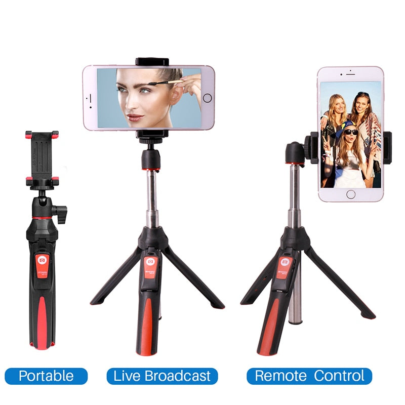 Zorrlla BENRO MK10 Selfie Stick Tripod Stand 4 in 1 Extendable Monopod Bluetooth Remote Phone Mount for iPhone X 8 Android Gopro - zorrlla
