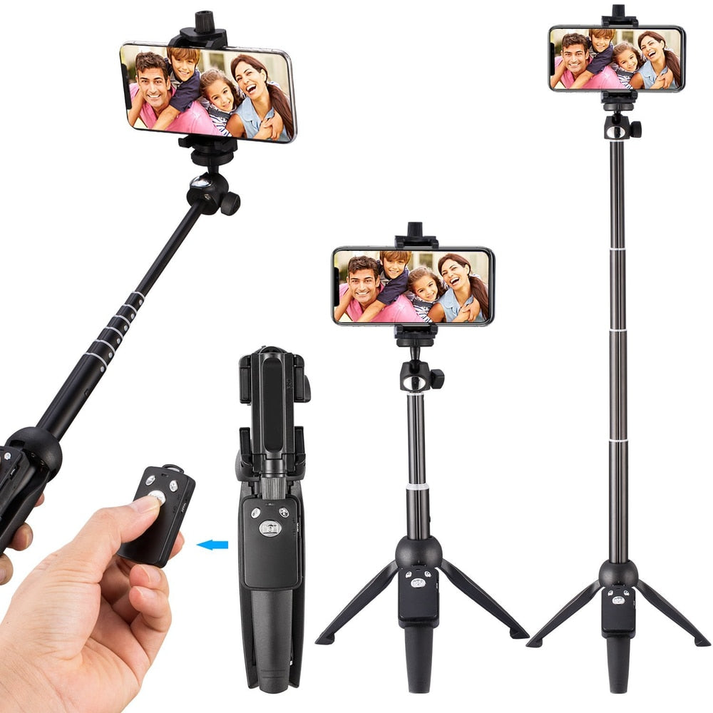 Zorrlla 40-inch Selfie Stick Tripod, Extendable Selfie Stick Wireless Remote Tripod Stand Compatible All Smartphone - zorrlla